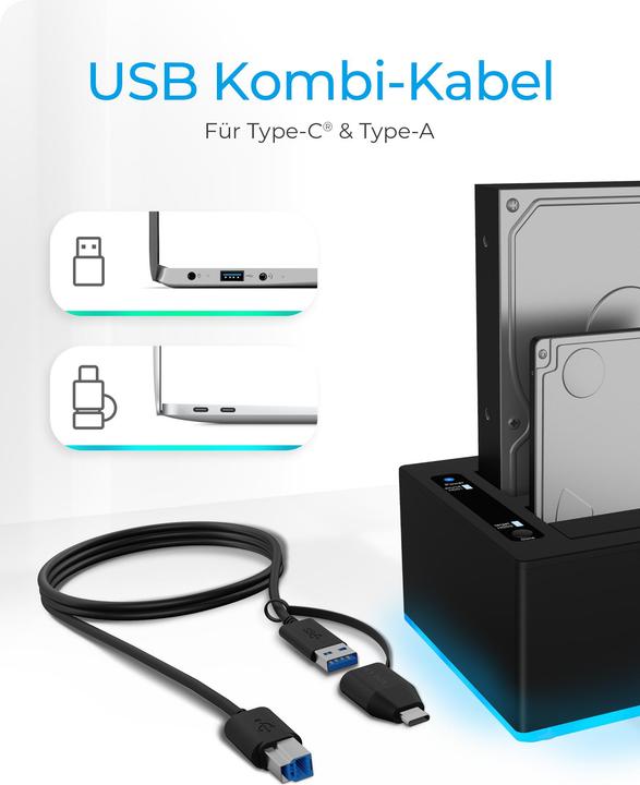 Image du produit Icy Box Docking- & Klonstation (USB-B, 1 portion)