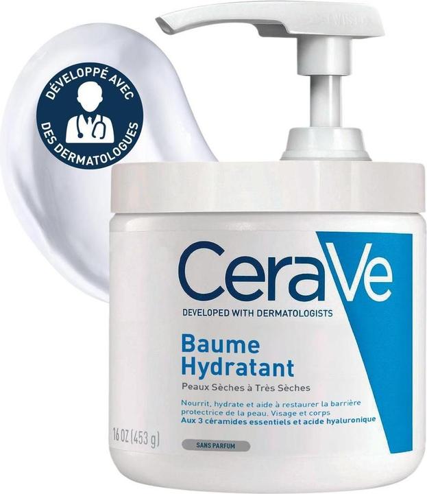 Produktbild CeraVe Feuchtigkeitscreme: Reichhaltige Creme für trockene bis sehr trockene Haut für Gesicht und Körper (Körpercreme, 473 ml)