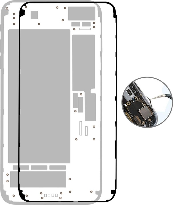 Actual product image Avizar LCD display sticker iPhone 7 (Tool, iPhone 7)
