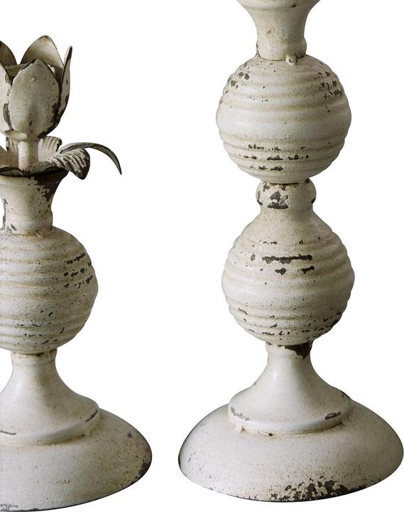 Loberon Kerzenhalter 2er Set Soliras antikgrau