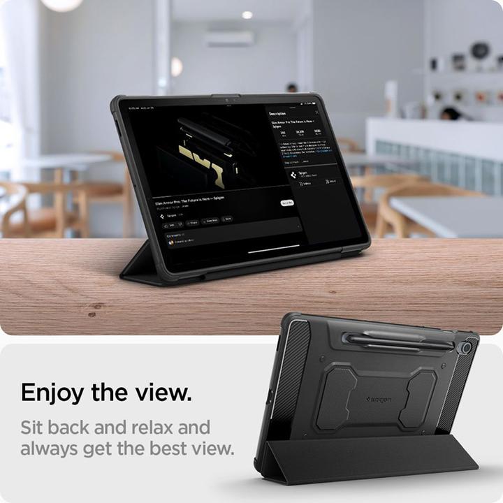 Produktbild Spigen Rugged Armor Pro Hülle für Samsung Galaxy Tab S9 FE 10,9" X510 / X516B – Schwarz (Apple iPhone 14 Plus)