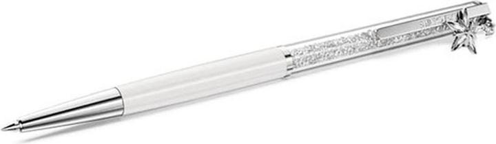 Swarovski Crystalline Kugelschreiber Weiss lackiert verchromt (Argent, Blanc)