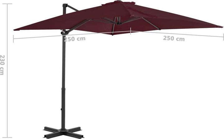 Produktbild vidaXL freischwingender Sonnenschirm (2.50 m)