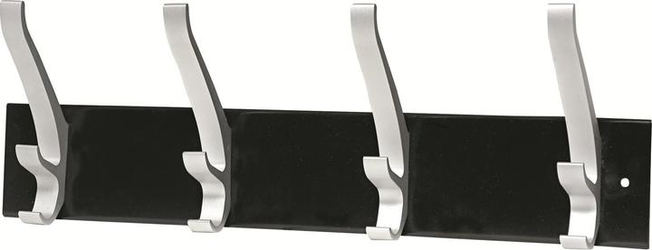 Produktbild Unilux Garderobenhaken "CYPRES", 4 Haken 3-fach Haken aus Aluminium, Halterung aus Stahl mit