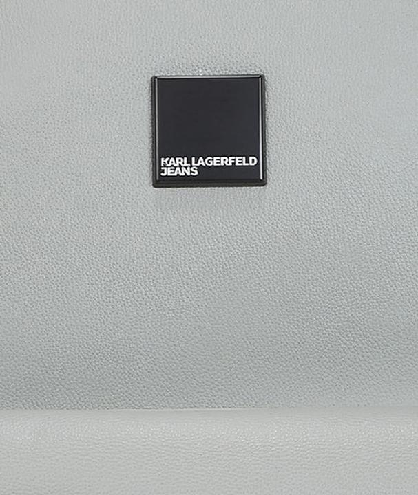 Actual product image Karl Lagerfeld Box Logo Backpack with Adjustable Straps and Front Zipper Pocket