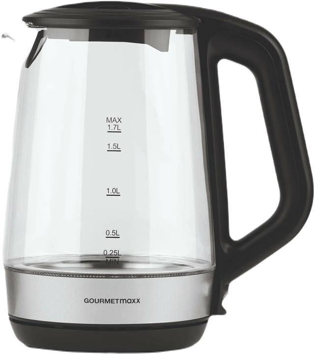 Gourmetmaxx Bollitore da 1,7 l, nero/trasparente (1.70 l)