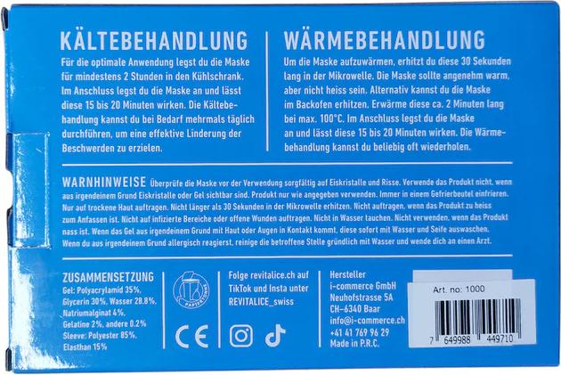 Valeurs nutritives et ingrédients Revitalice Migränemaske (1 x)