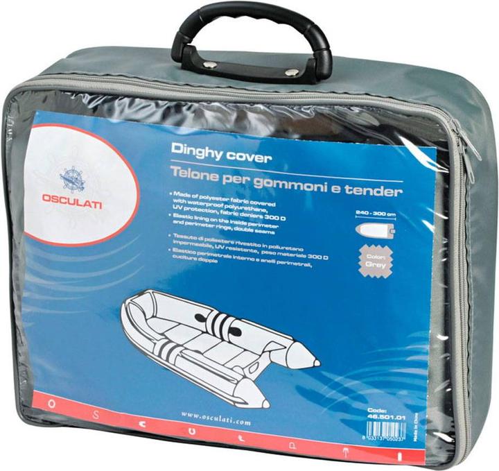 Actual product image Osculati Tarpaulin for inflatable boats cm 240/300 grey 300D