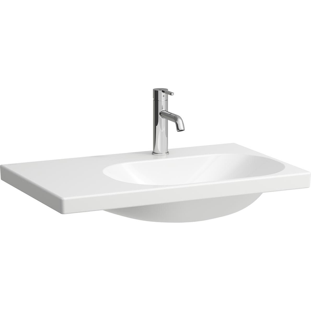 Laufen, Waschbecken, Lua Waschtisch, 1 Hahnloch, ohne Überlauf, 750x460mm, Ablage links, H817085 (460 mm, 750 mm)