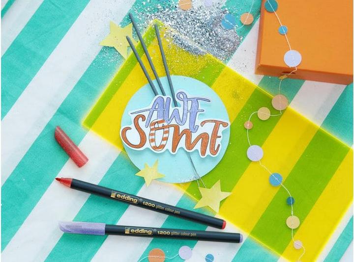 Immagine prodotto Edding 1200 penne in fibra glitterate set di 5 Basic (5x)