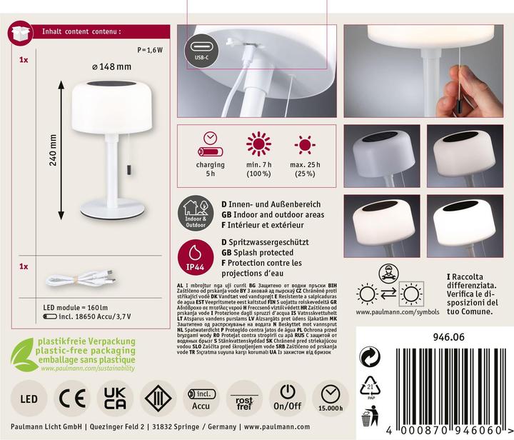 Image du produit Paulmann Bartja (160 lm, IP44)