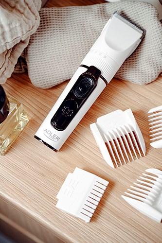 Produktbild Adler | Hair Clipper with LCD Display | AD 2839 | Cordless | Number of length steps 6 | White/Black