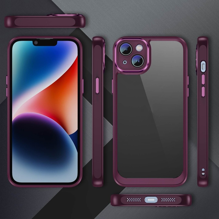 Produktbild Cover-Discount iPhone 15 Plus - Hülle mit Kameraschutz weinrot (Apple iPhone 15 Plus)