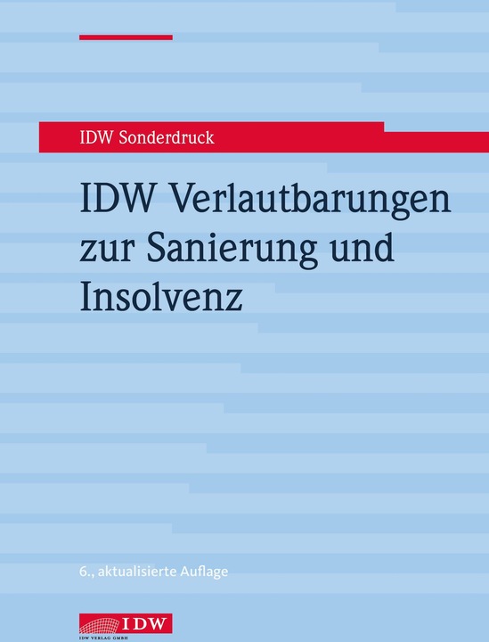Produktbild Verlautbarungen zur Sanierung und Insolvenz (Deutsch, Institut der Wirtschaftsprüfer in Deutschland e. V., 2024)