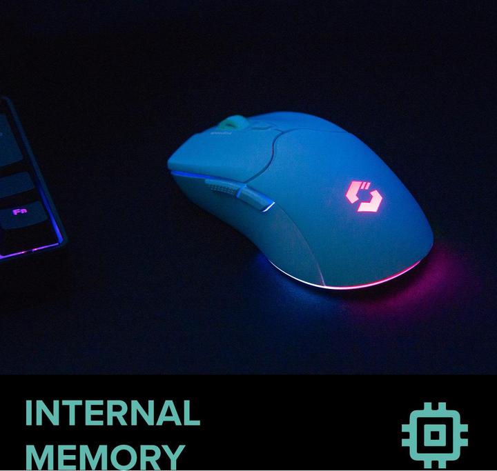 Actual product image Speedlink VELOX Rechargeable RGB Gaming Mouse - Wireless, white (Cable, Wireless)