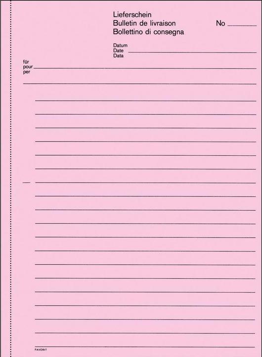 Image du produit Favorit Cahier autocopiant Bulletins de livraison avec papier autocopiant (150x)