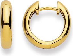 Image du produit Natsumi Schmuck Créoles à clapet en or jaune 18K/750 Ø 15mm rondes (750/18 K Or jaune)