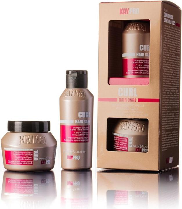 Produktbild Kay Color Kepro Kaypro Haarpflege Mini CURL Shampoo & Maske 100ml (200 ml, Flüssiges Shampoo)