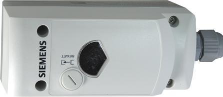 Actual product image Siemens BUILDING Brandtermostat RAK-ST.1385M med manuelt reset, temp.begraenser setpunkt 40-70°C, kap