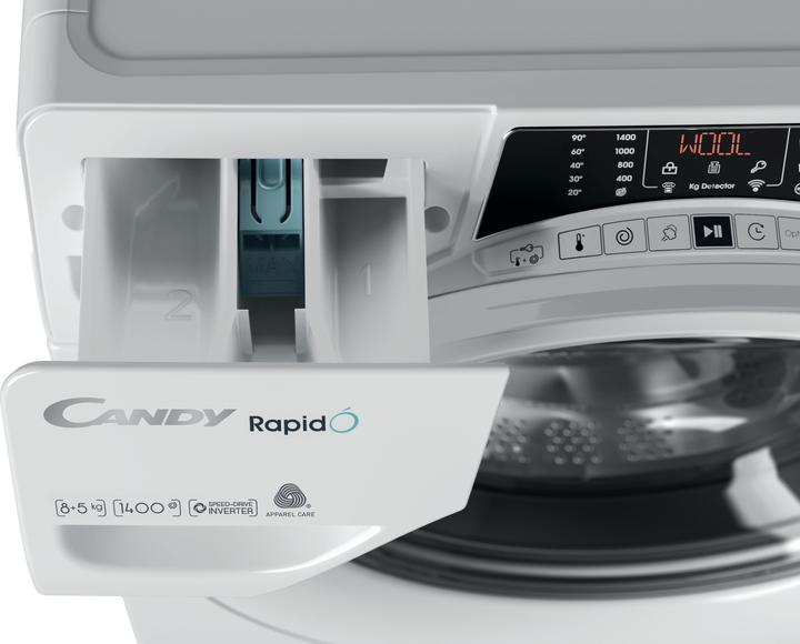Actual product image Candy RapidÓ ROW4854DWMSE/1-S washer dryer Freestanding Front-load White D