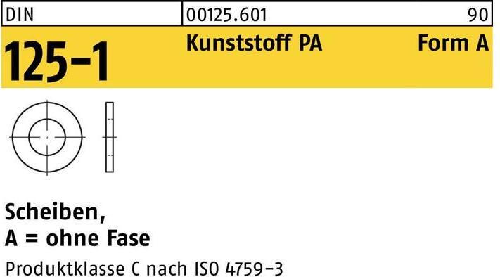 Produktbild Unterlegscheibe DIN 125-1 Form A 5,3 x10 x1 Polyamid