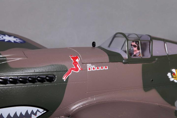 Actual product image FMS p-40b curtiss warhawk flying tiger pnp - 98 cm - - combo incl. reflex gyro system (Warbird)