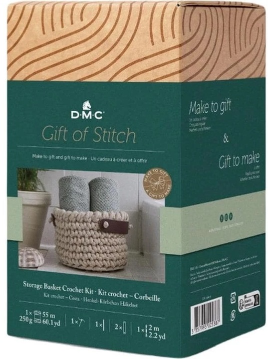 Actual product image DMC Gift of Stitch crochet set storage basket
