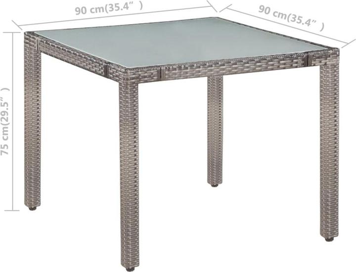 Produktbild vidaXL Gartenmöbel-Set (90 x 90 x 75 cm)