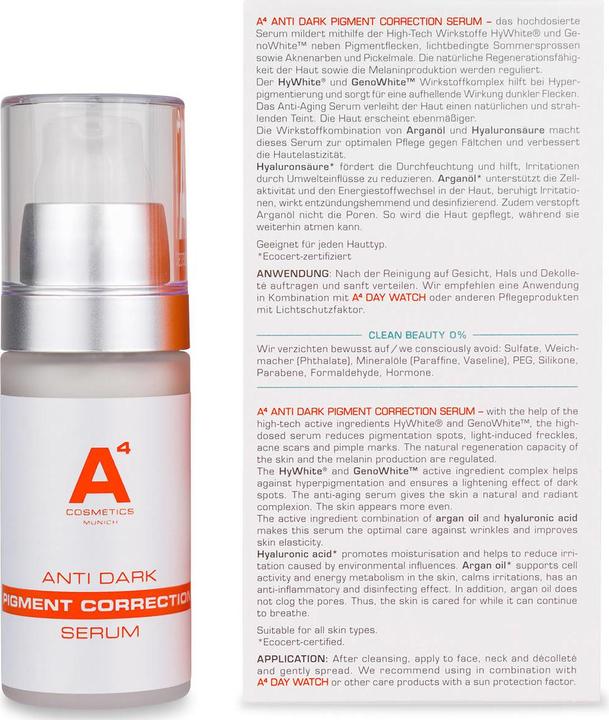 Actual product image A4 Health and Beauty Anti Dark Pigment Correction Serum (30 ml)