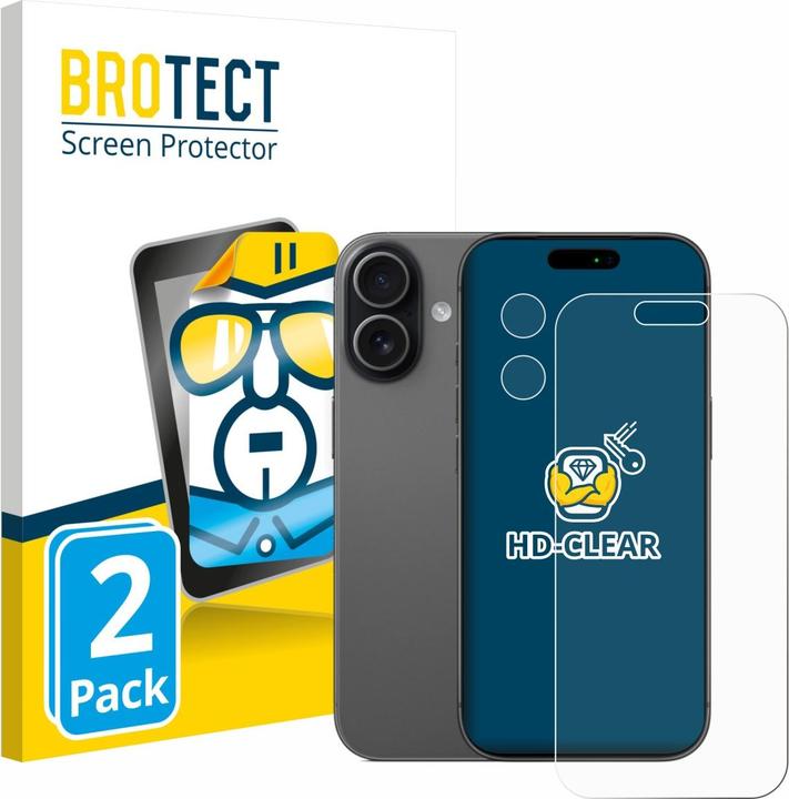 BROTECT Schutzfolie für Apple iPhone 17 (Display+Kamera) Displayschutz Displayschutzfolie Folie Klar (2 Pcs., Apple iPhone 17)