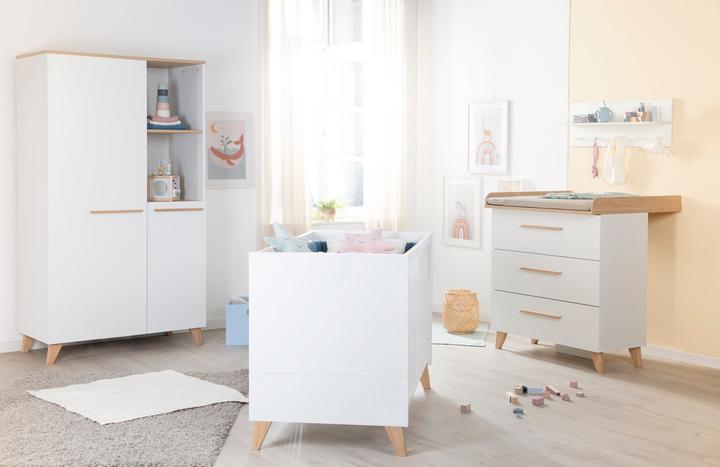 Produktbild Roba Kinderzimmerset Leon (Babybett, Kinderkleiderschrank, Wickelkommode)
