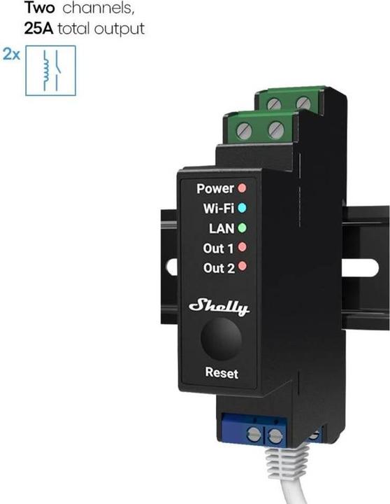 Actual product image Shelly Pro 2PM
