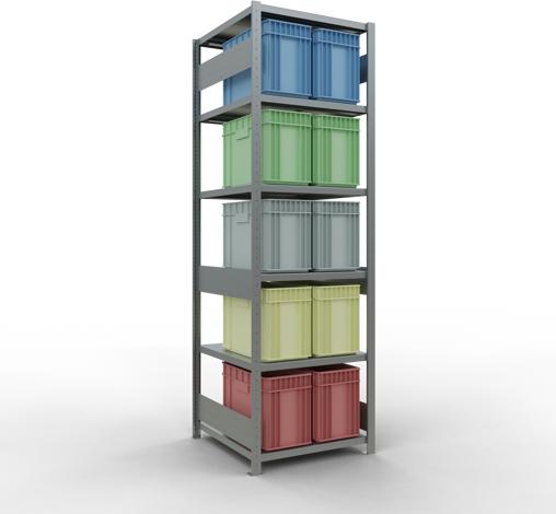 Actual product image Schulte Lagertechnik MULTIplus250 boltless basic shelving system with length ledgers