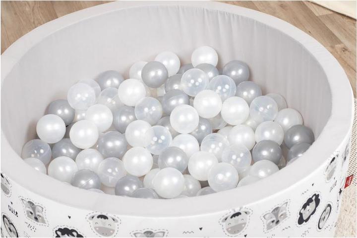 Immagine prodotto Knorrtoys Bällebad soft - "Cute Animals" - 150 balls grey/white/transparent (ca. 7 cm)