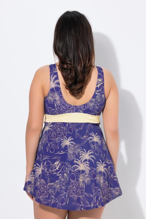 Produktbild Ulla Popken Badekleid, Palmen, Softcups, recycelt, Powermesh (48)
