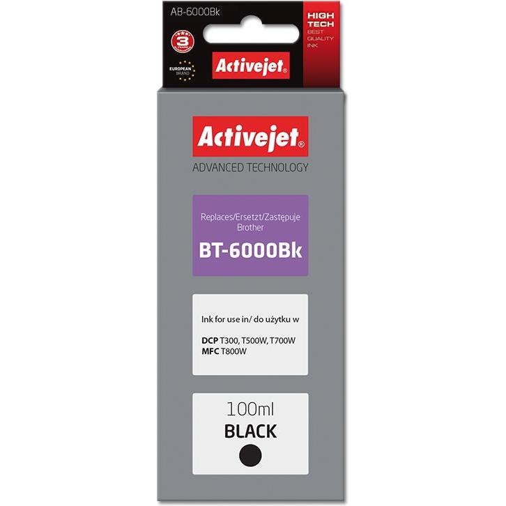Activejet, Druckerpatrone, AB-6000Bk - Compatible - Tinte auf Farbstoffbasis - Schwarz - Brother - Brother (BK)
