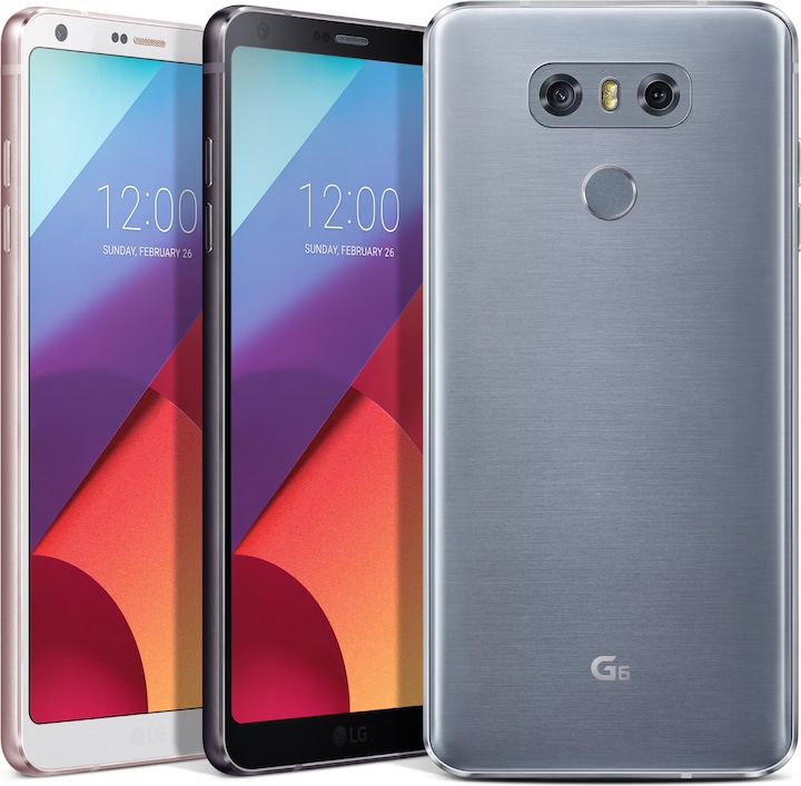 LG G6 (32 GB, Ice Platinum, 5.70", Single SIM, 13 Mpx, 4G)