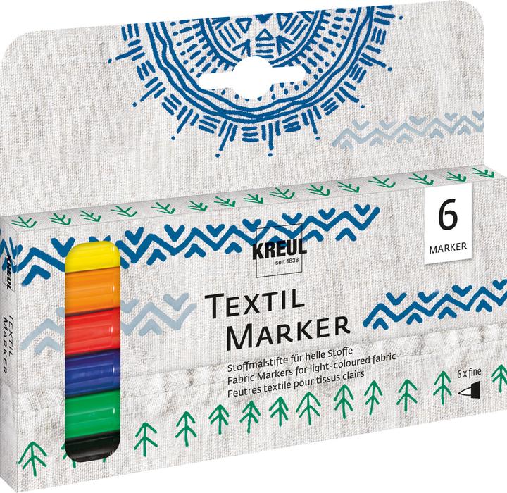 Kreul Textile Marker fine Set of 6 (6x)