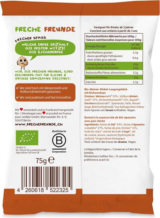 Nährwerte und Zutaten Freche Freunde Freche Brezel (80 g)