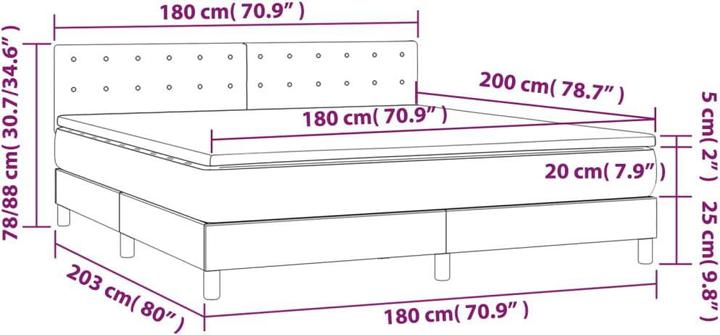 Image du produit vidaXL Boxspringbett (180 x 200 cm)