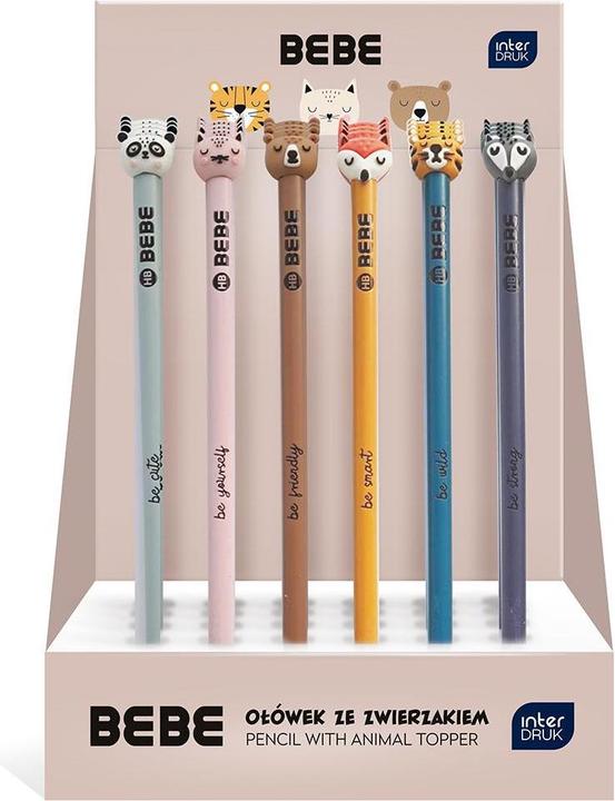 Magni Interdruk pencil BEBE Friends HB with topper 6 colours assorted (HB, 24 x)