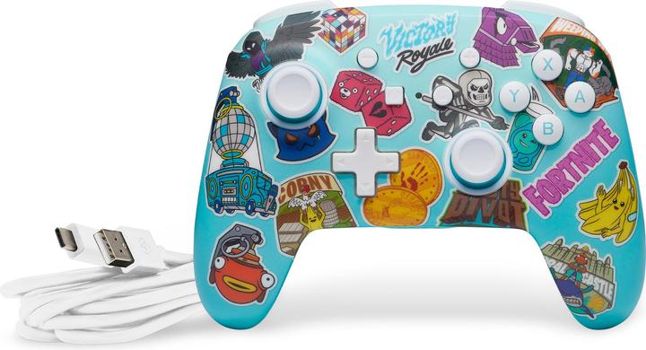 Produktbild PowerA Enhanced Wireless Controller - Fortnite Sticker Mania (Switch Lite, Switch OLED, Switch)