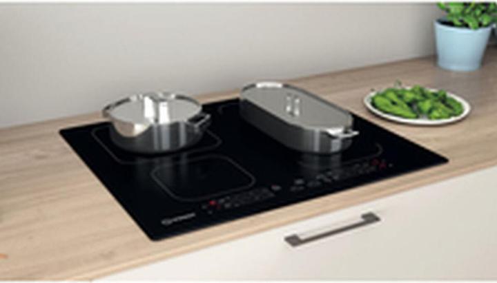 Actual product image Indesit IB 65B60 NE Black Integrated 59 cm Zone Induction Hob 4 Zone(s) (59 cm, Induction hob)