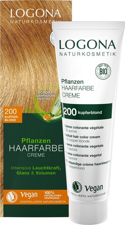 Produktbild Logona Pflanzenhaarfarbe Creme (200 kupferblond)