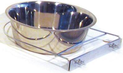 Merkloos Rvs Hondenbak Met Schroefhouder