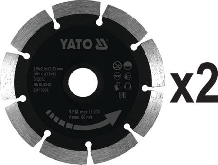 Actual product image Yato Professional wall groover, powerful 1700 Watt with 10500 rpm, incl. 2x Ø 125 mm diamond cutting