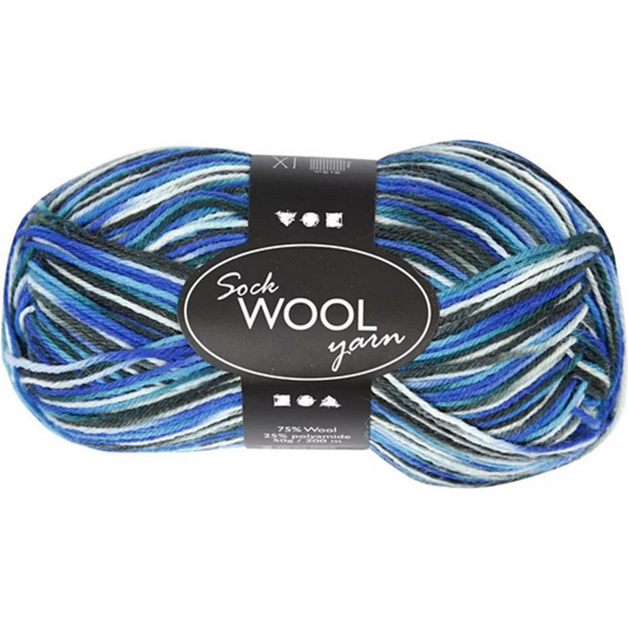 Creativ Company Sock Yarn, Garn + Wolle, Blau, Türkis