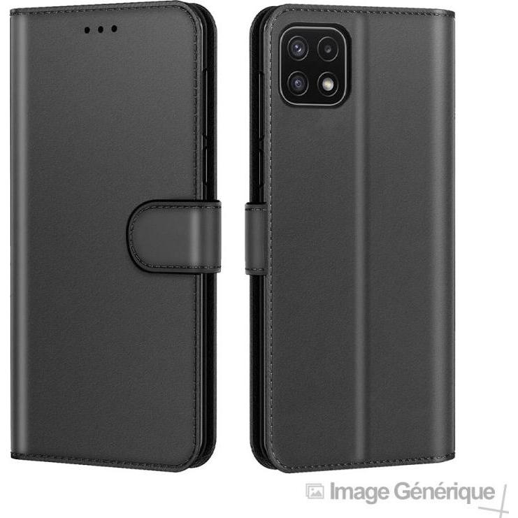 Gamacz Custodia in similpelle per Samsung Galaxy A22 5G - Nero (In blocco) (Samsung Galaxy A22 5G), Cover smartphone, Nero