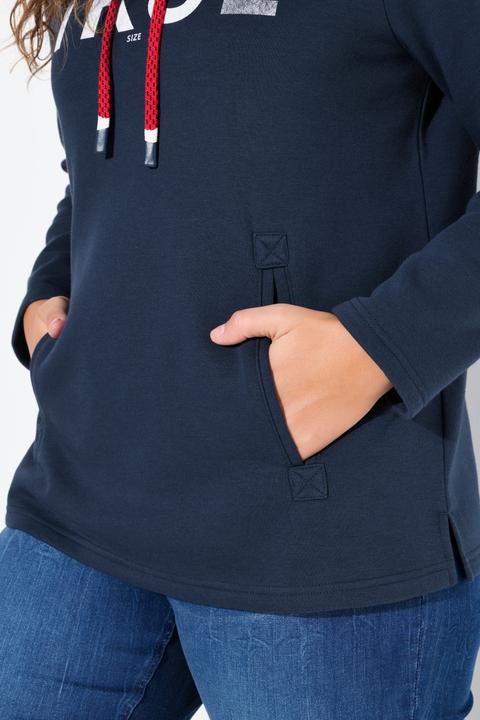 Produktbild Ulla Popken Hoodie, True, Kapuze, Kordel, Taschen, Langarm (42, 44)