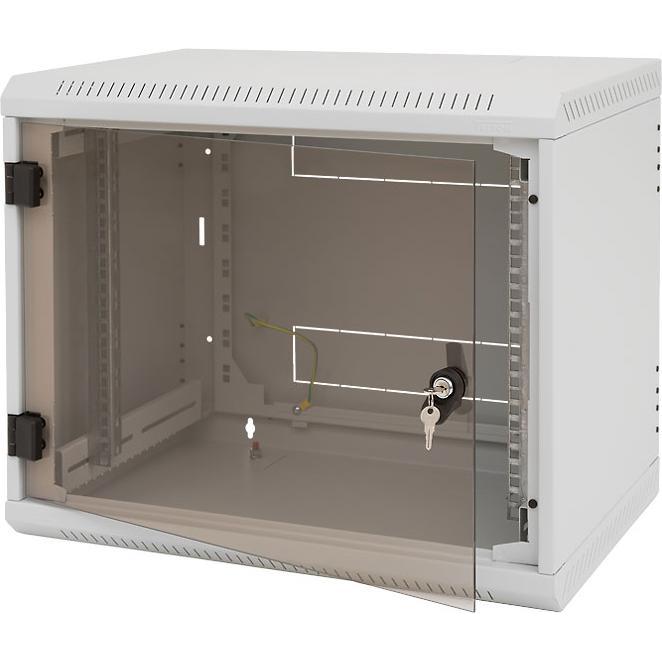 Triton 19" Wandverteiler RBA, einteilig, 12 HE (12 HE, 19 Zoll Rack), Serverschrank, Grau